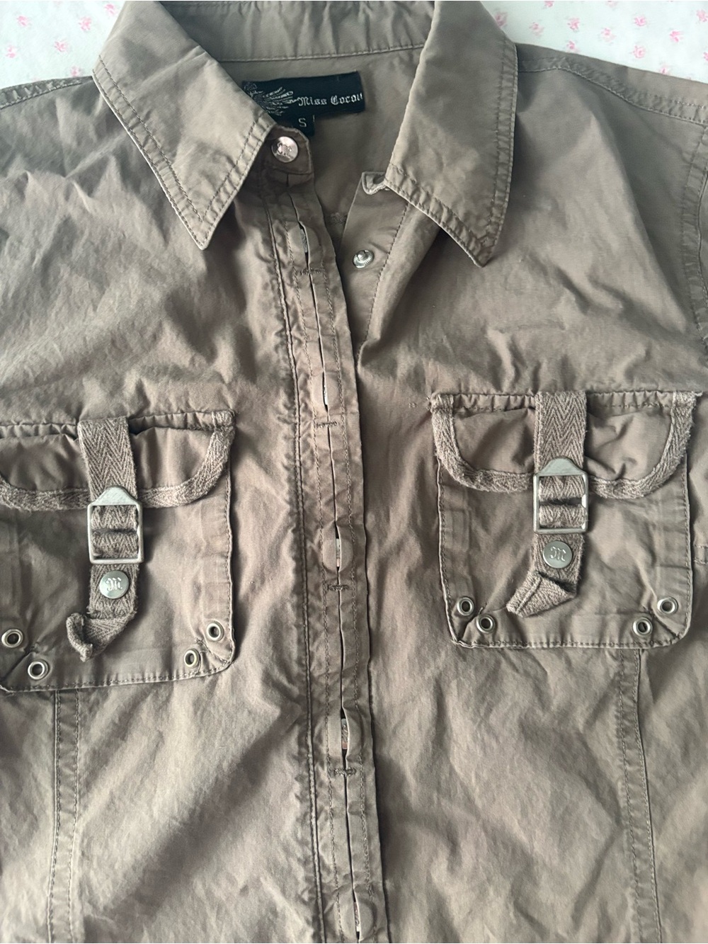 Y2K khaki utility jacket - Picture 2 of 2